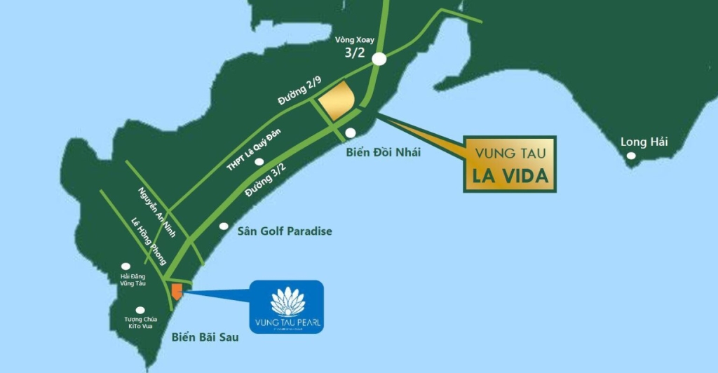 vị trí biển vũng tàu dự án lavida residences vũng tàu